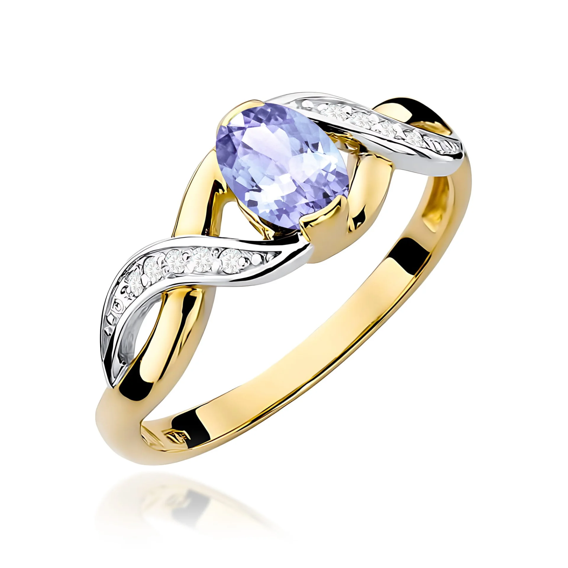 Pierścionek W0028 - Złoto Żółte, 585, Tanzanit
