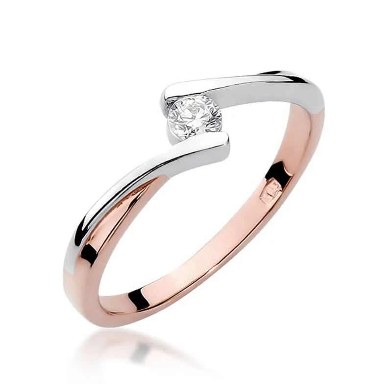 Pierścionek W0180 - Złoto Różowe, 585