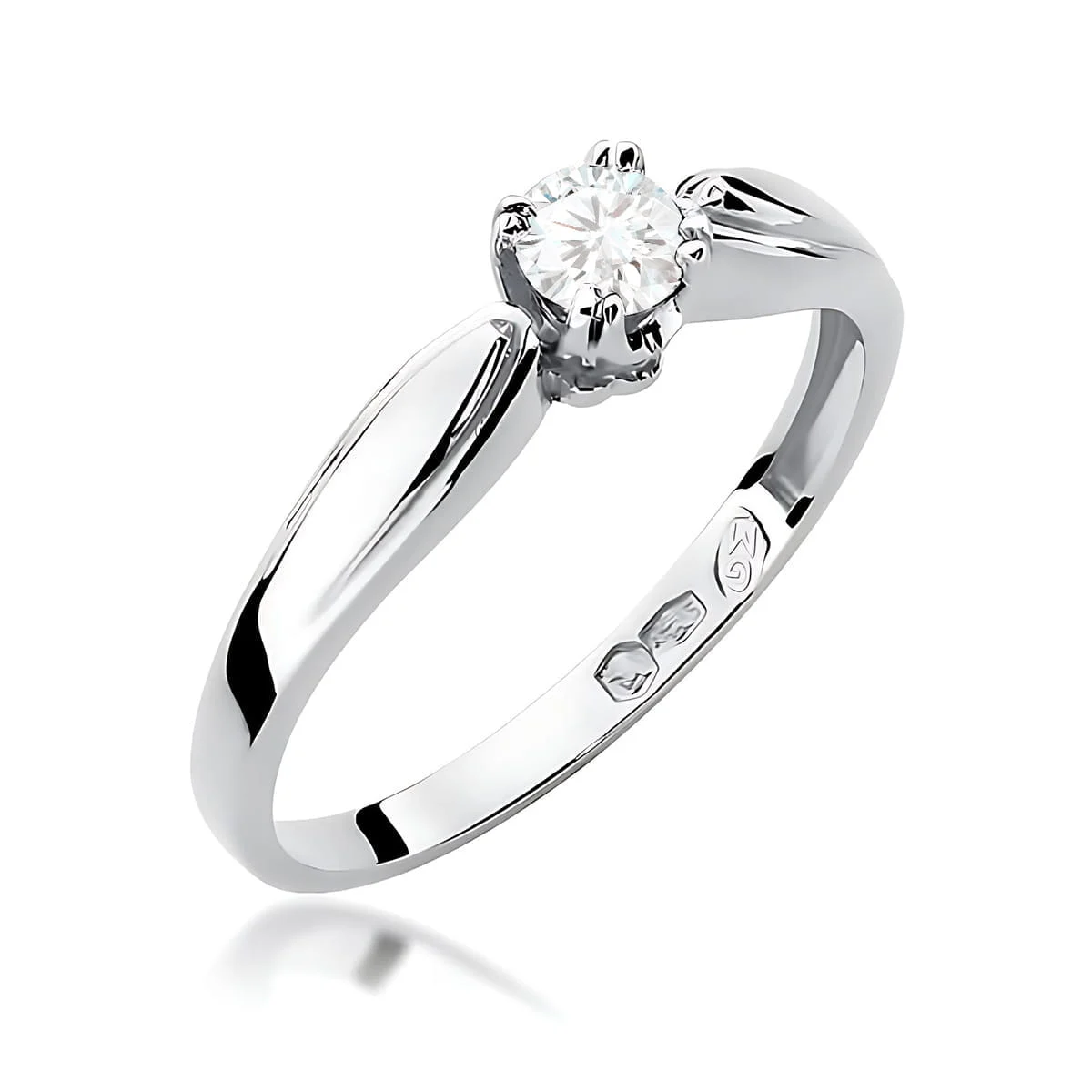 Pierścionek W0197 - Złoto Białe, 585, Diament Laboratoryjny, 0.25ct