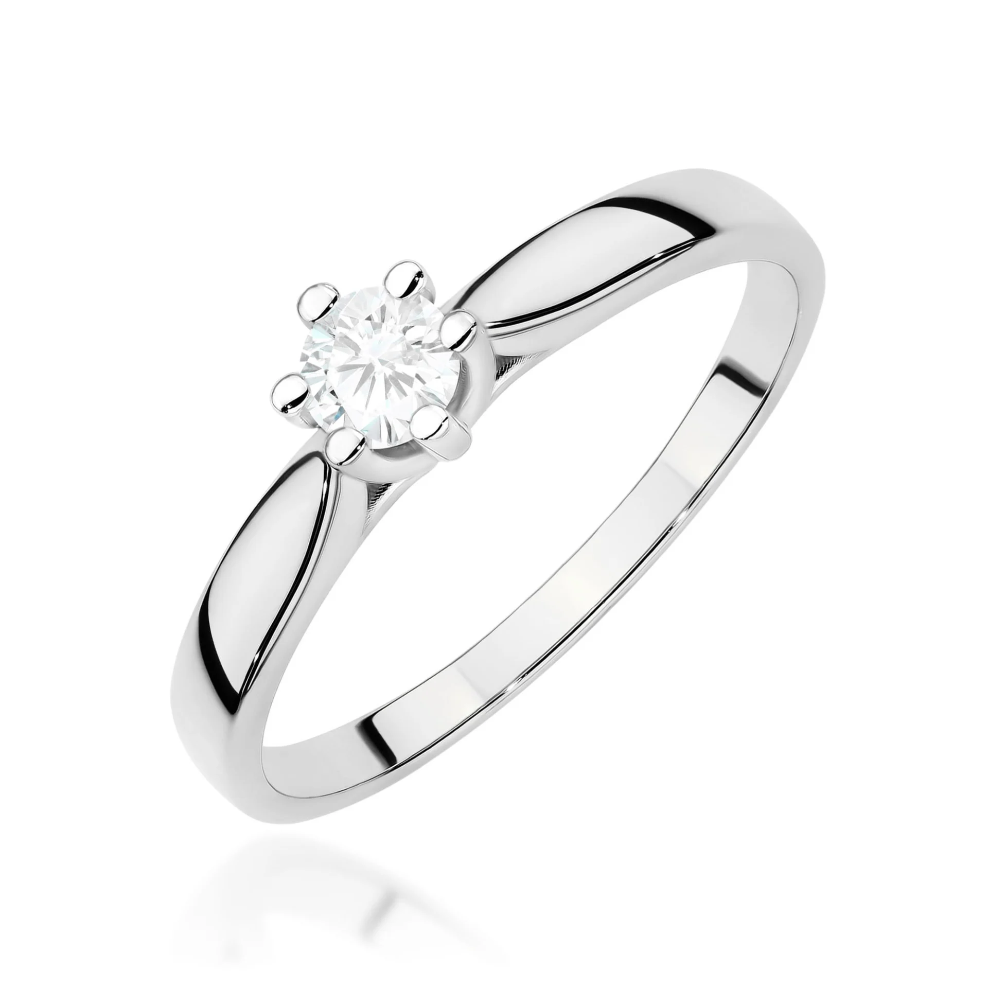 Pierścionek W0222 - Złoto Białe, 585, Diament Laboratoryjny, 0.30ct
