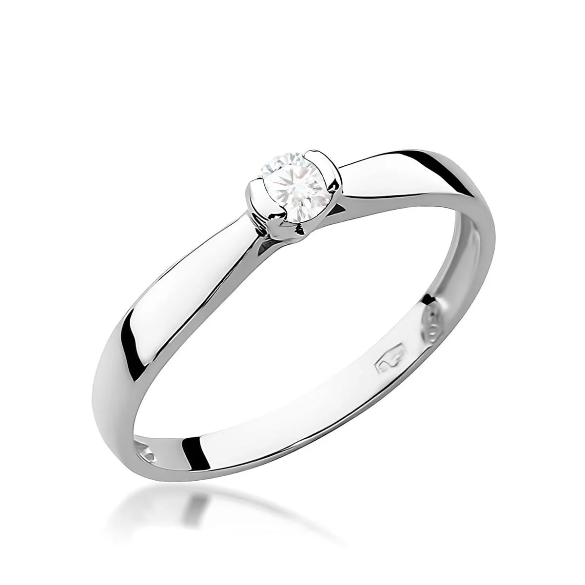 Pierścionek W0223 - Złoto Białe, 585, Diament Laboratoryjny, 0.25ct