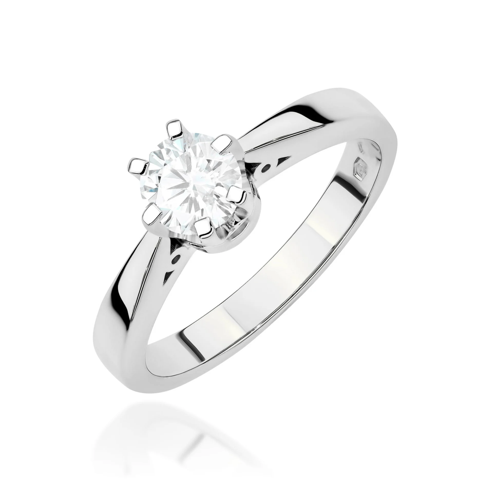 Pierścionek W0234 - Złoto Białe, 585, Diament Laboratoryjny, 1.00ct