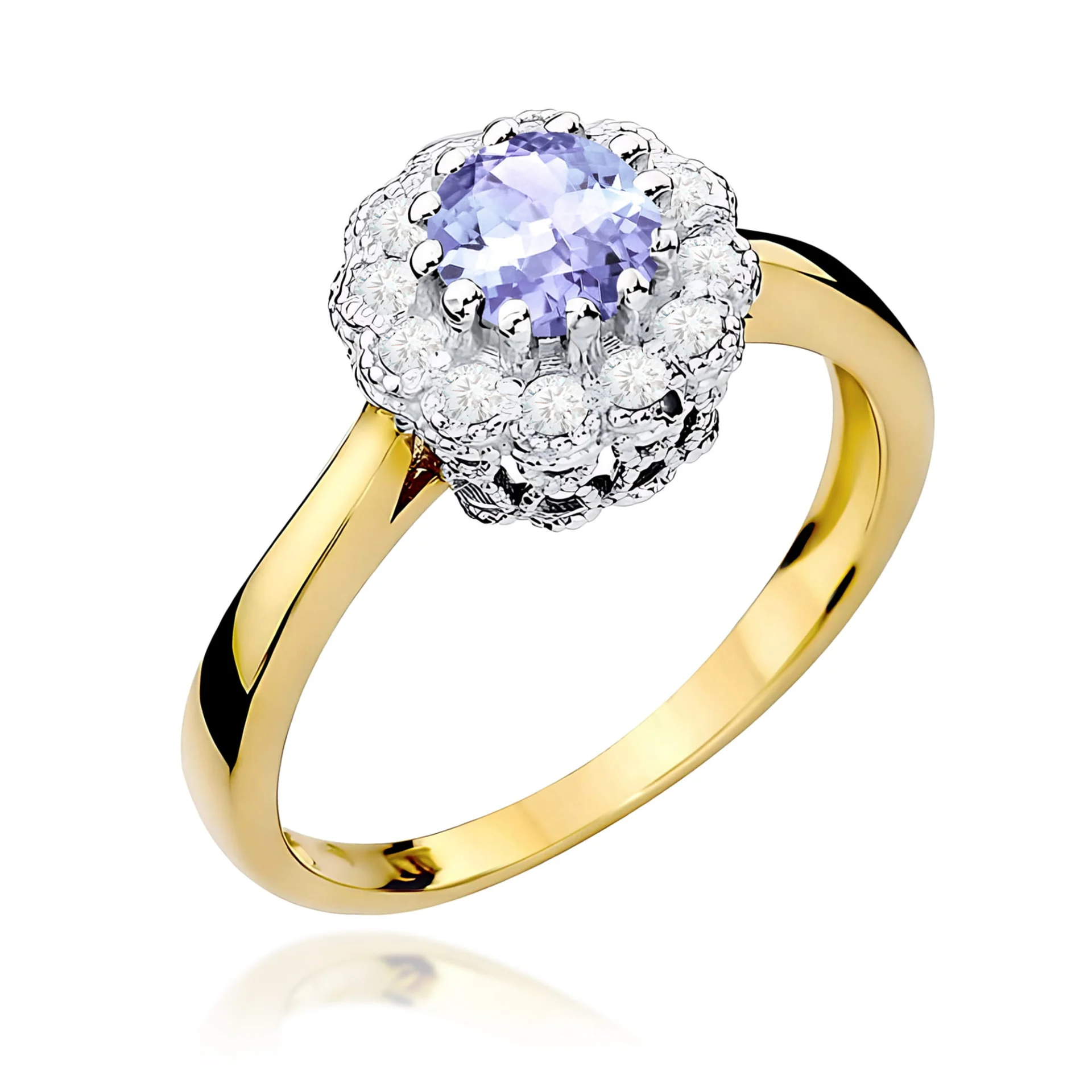 Pierścionek W0284 - Złoto Żółte, 585, Tanzanit