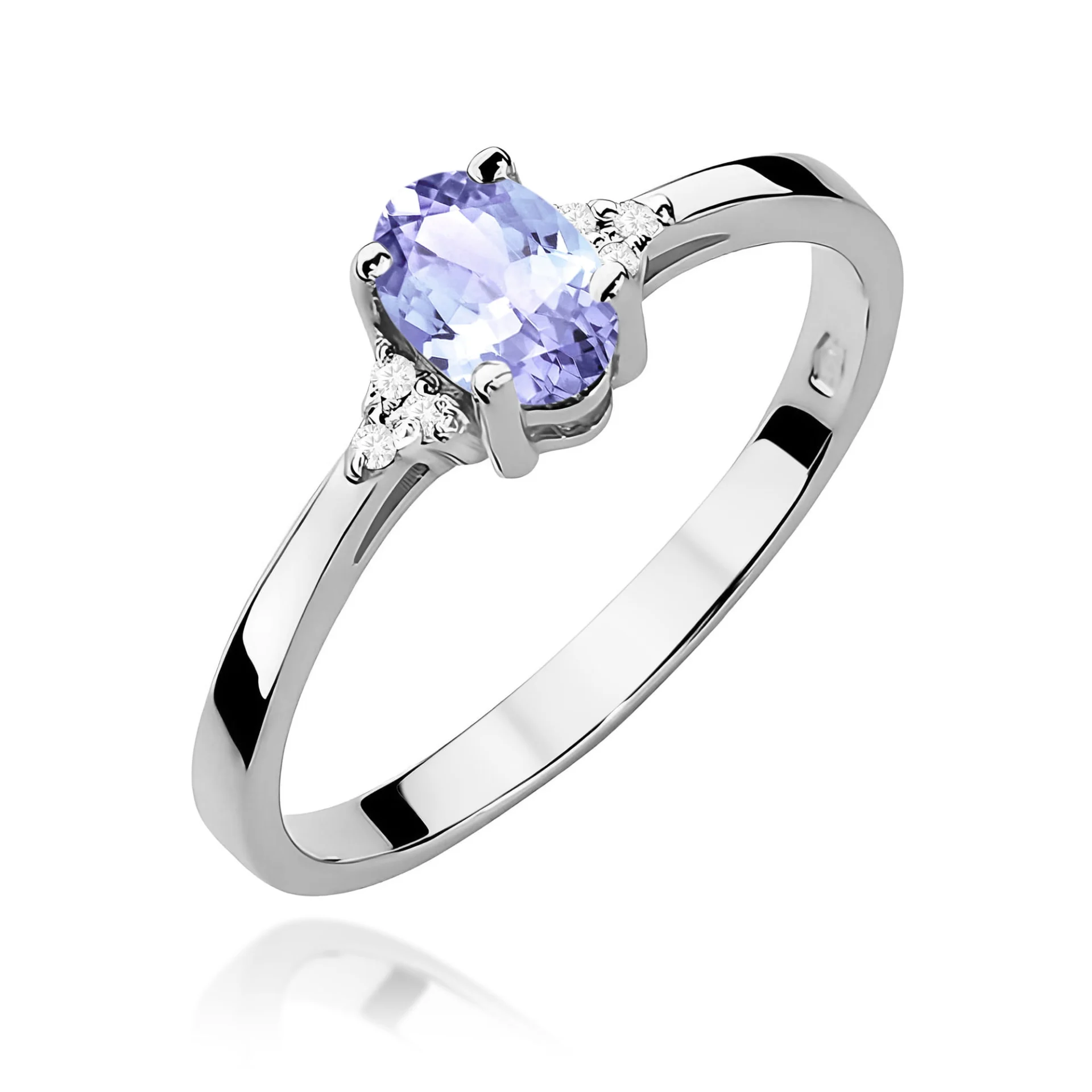 Pierścionek W0301 - Złoto Białe, 585, Tanzanit