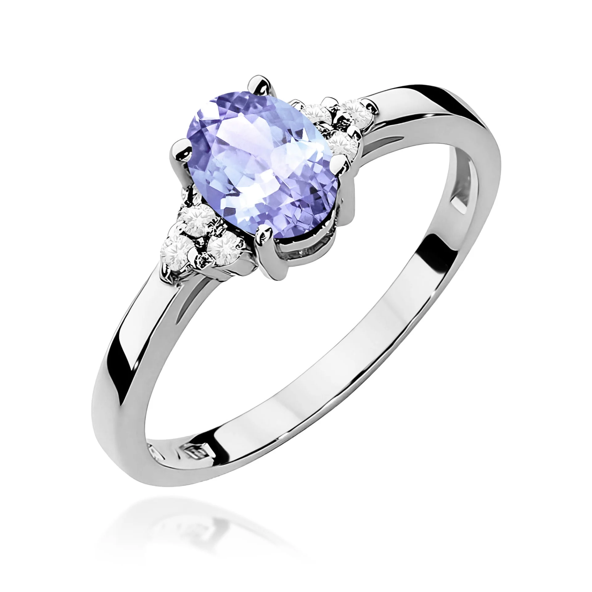 Pierścionek W0308 - Złoto Białe, 585, Tanzanit