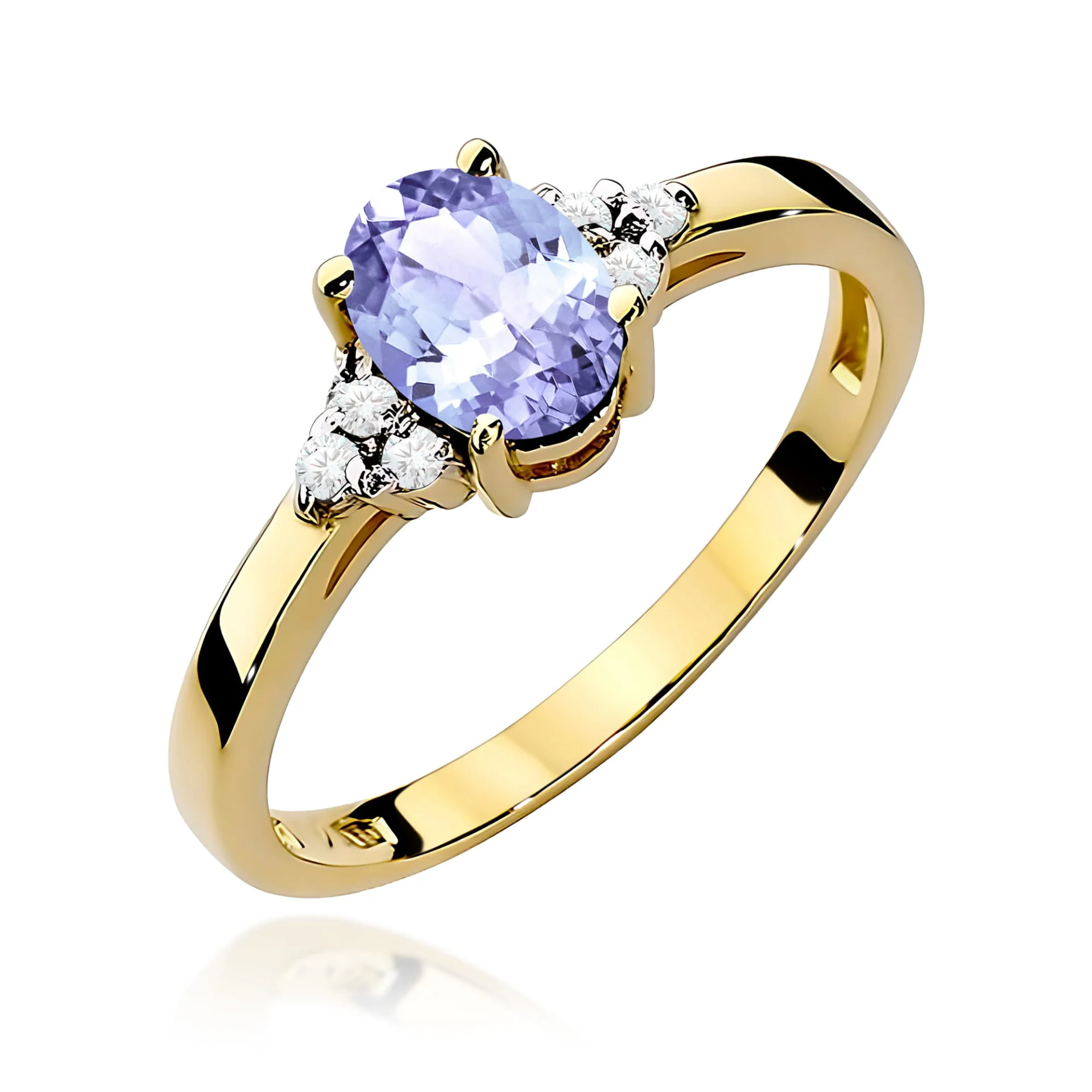 Pierścionek W0308 - Złoto Żółte, 585, Tanzanit