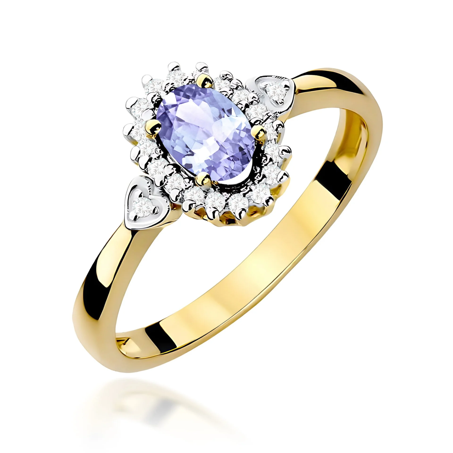 Pierścionek W0312 - Złoto Żółte, 585, Tanzanit