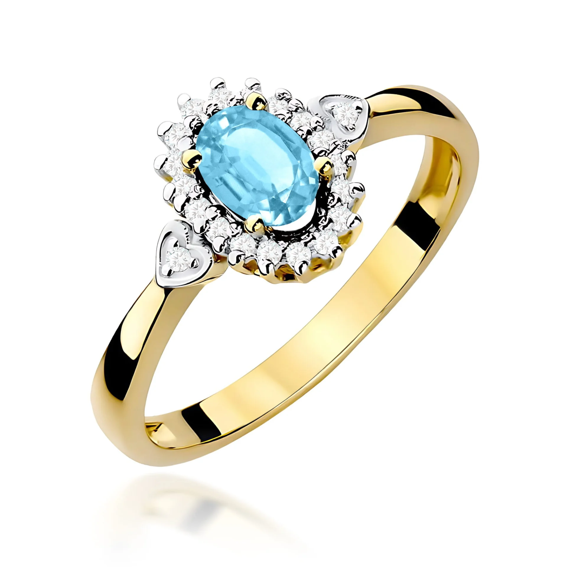 Pierścionek W0312 - Złoto Żółte, 585, Topaz