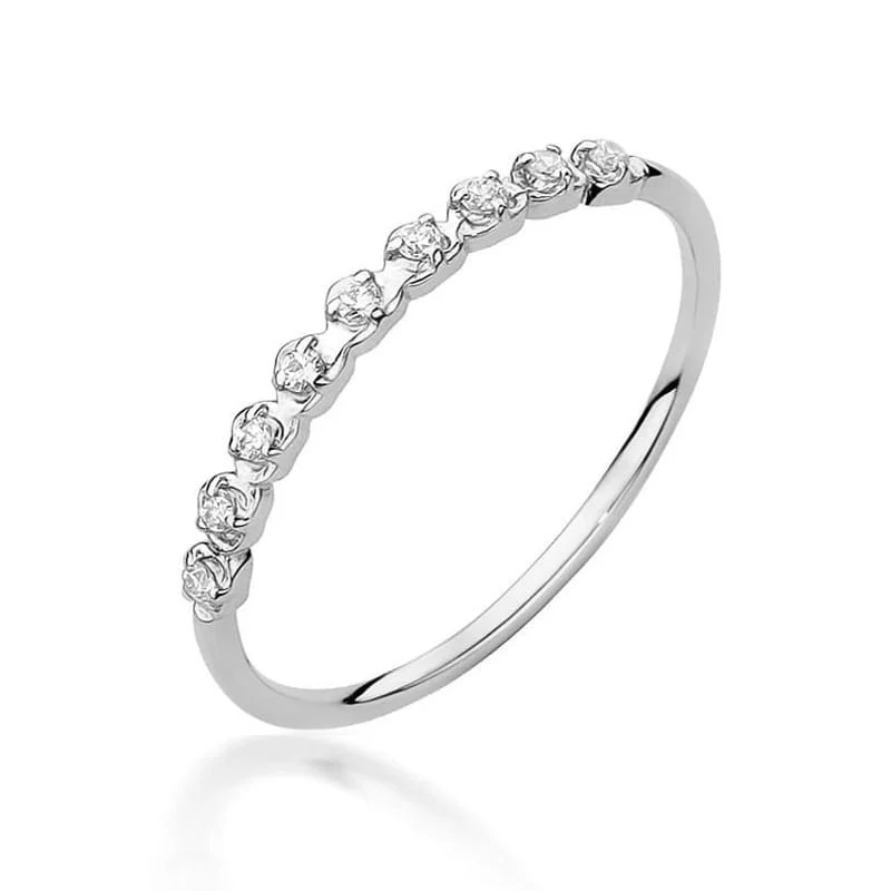 Pierścionek W0504 - Złoto Białe, 585, Diament