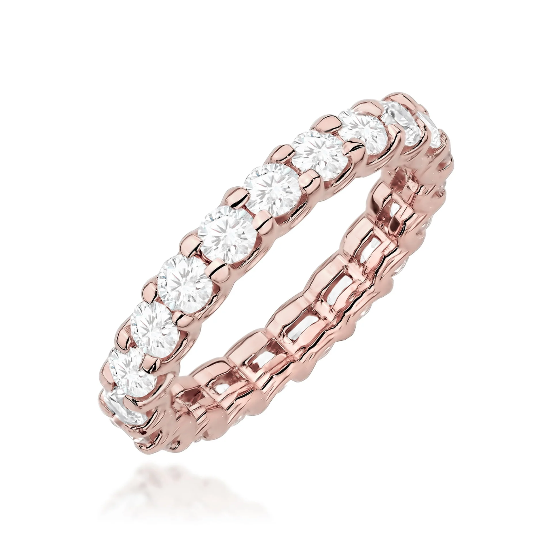 Pierścionek W0515 - Złoto Różowe, 585, Diament Laboratoryjny