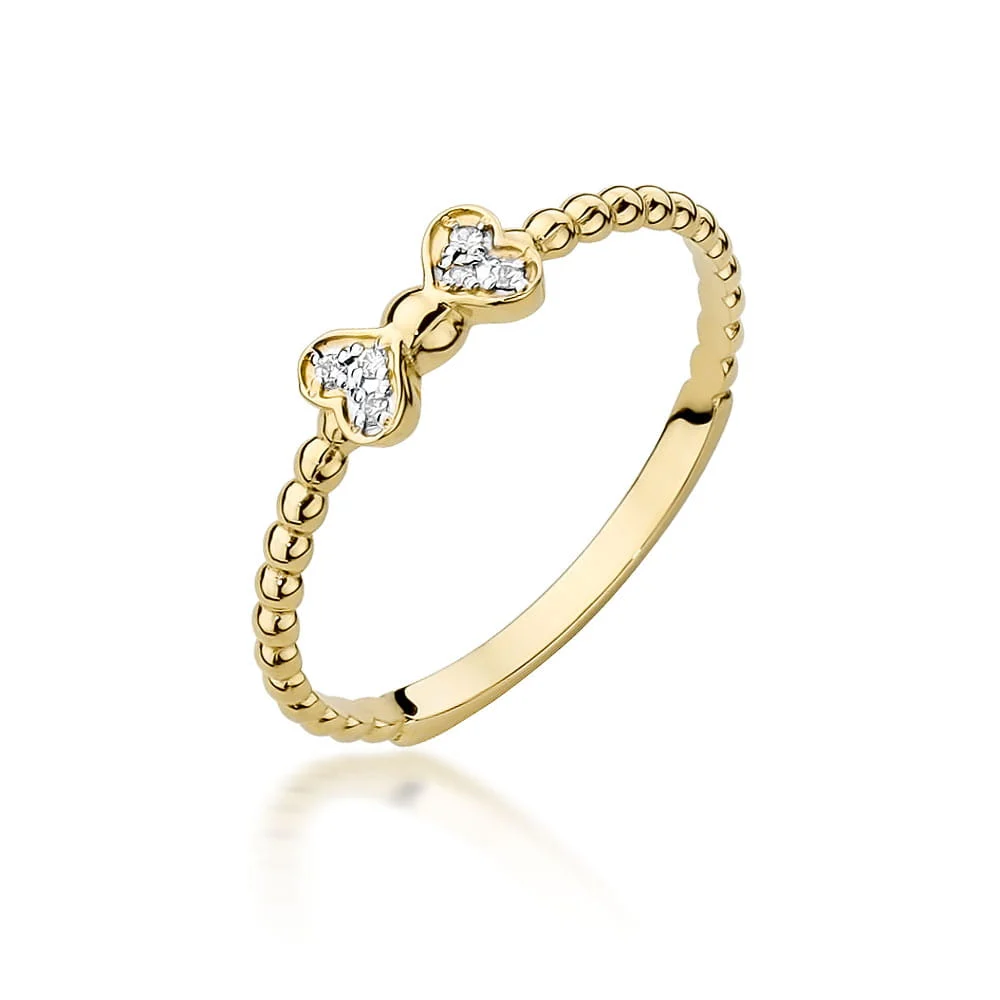 Pierścionek W0523 - Złoto Żółte, 585, Diament