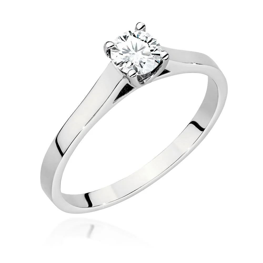 Pierścionek W0526 - Złoto Białe, 585, Diament Laboratoryjny, 0.50ct