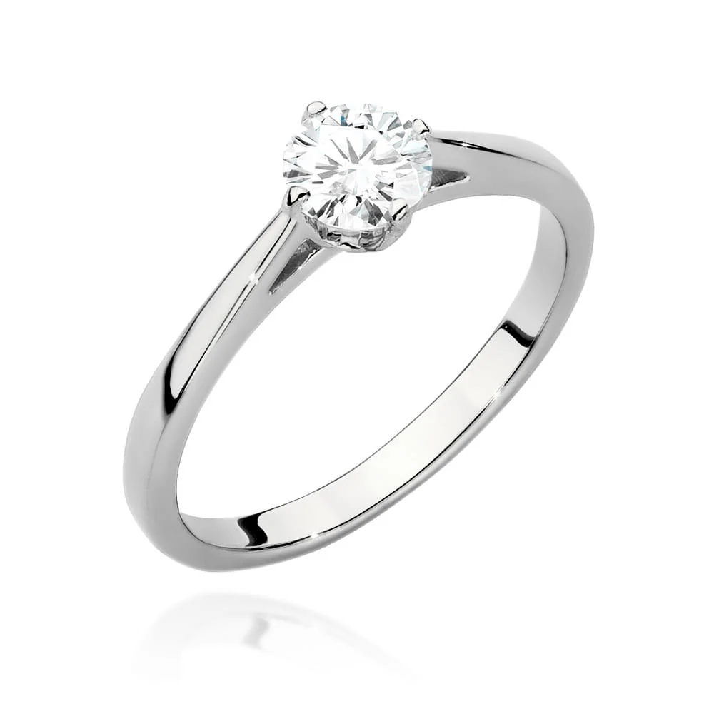 Pierścionek W0543 - Złoto Białe, 585, Diament, 0.50ct