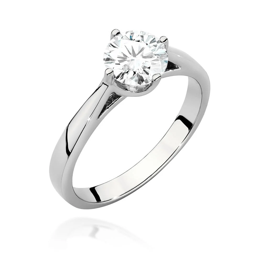 Pierścionek W0543 - Złoto Białe, 585, Diament, 1.00ct
