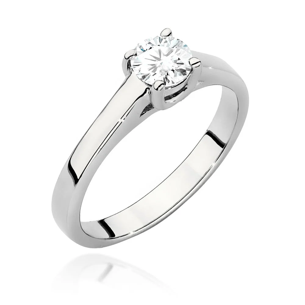 Pierścionek W0544 - Złoto Białe, 585, Diament, 0.50ct