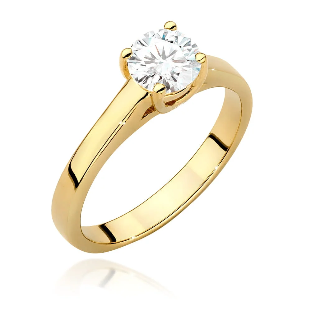 Pierścionek W0544 - Złoto Żółte, 585, Diament Laboratoryjny, 0.70ct