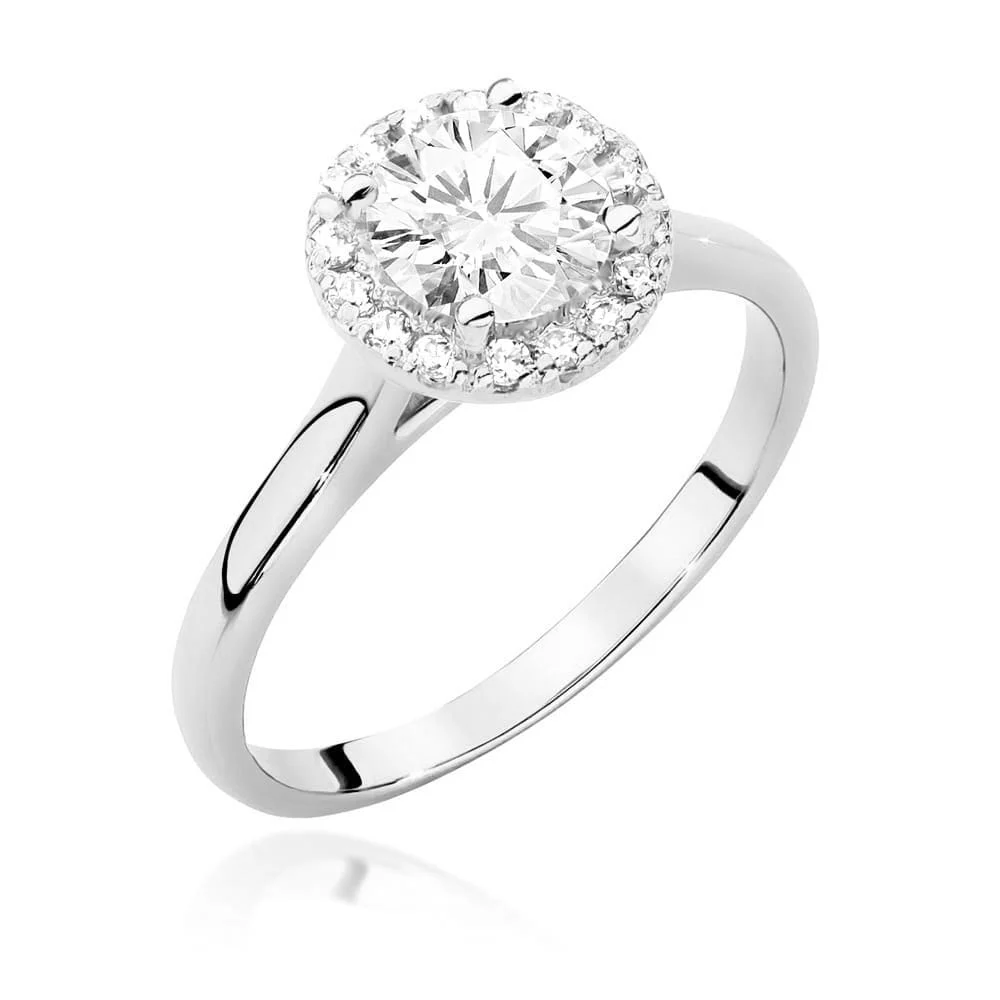 Pierścionek W0550 - Złoto Białe, 585, Diament Laboratoryjny, 0.70ct