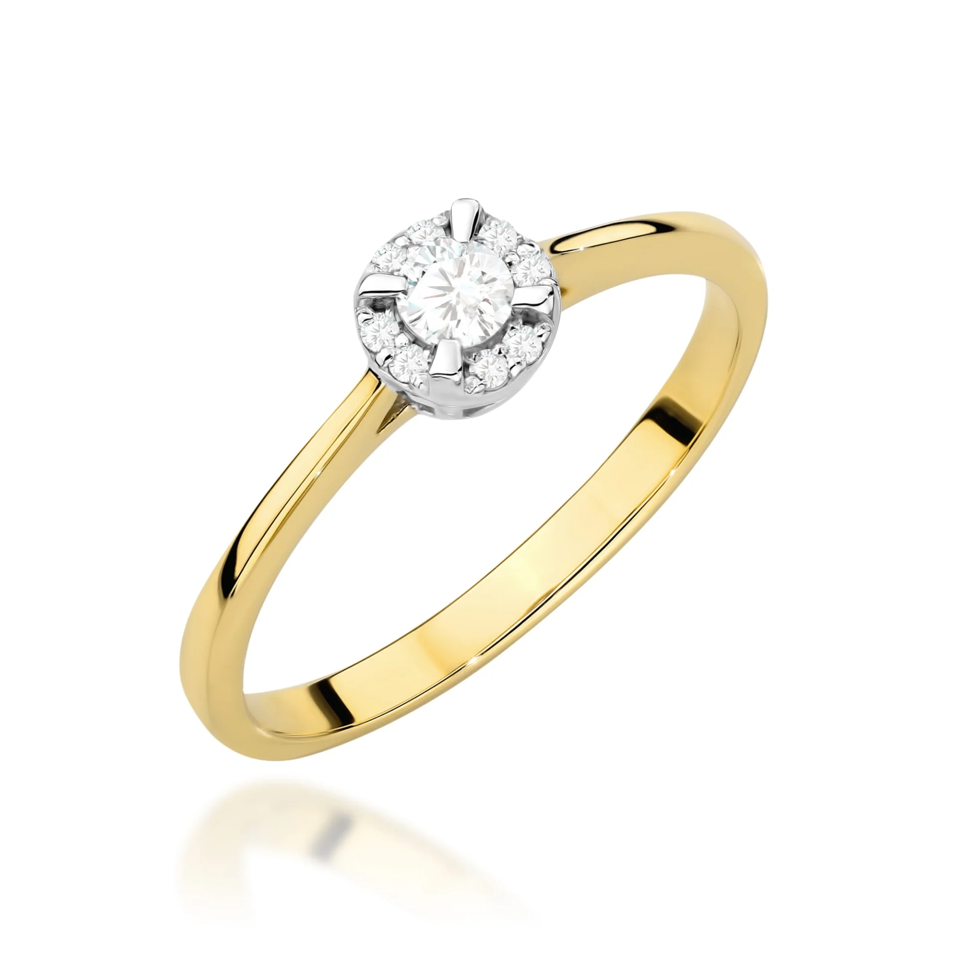 Pierścionek W0560 - Złoto Żółte, 585, Diament