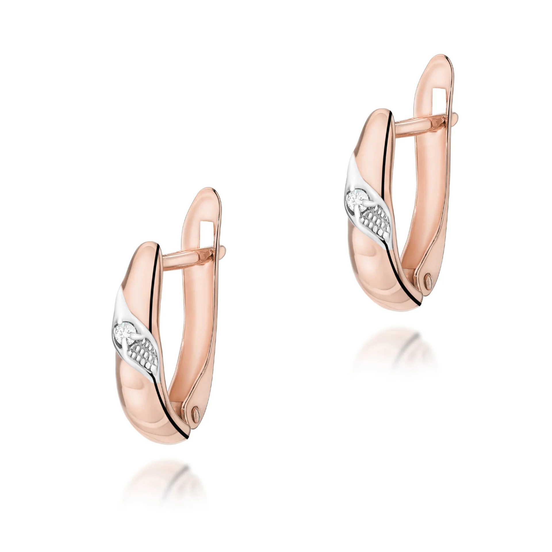 Kolczyki K0012 - Złoto Różowe, 585