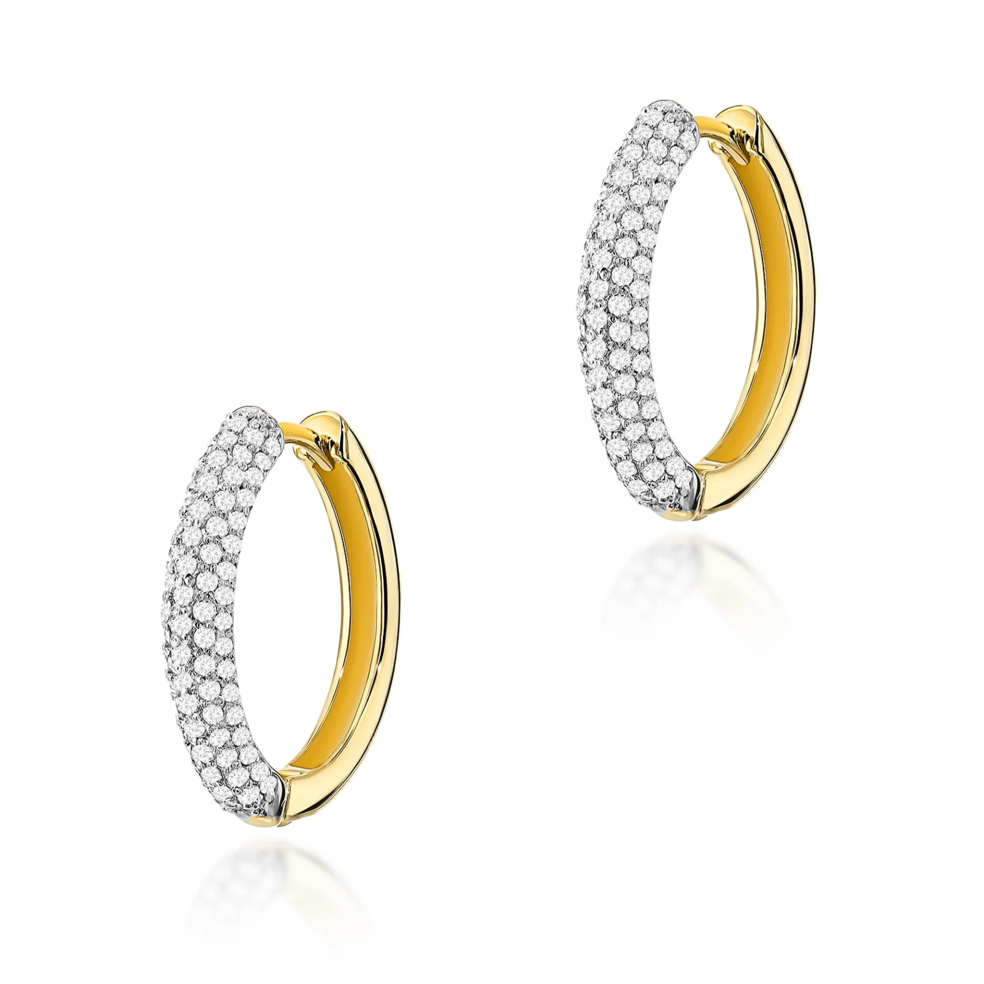 Kolczyki K0515 - Złoto Żółte, 585, Diament