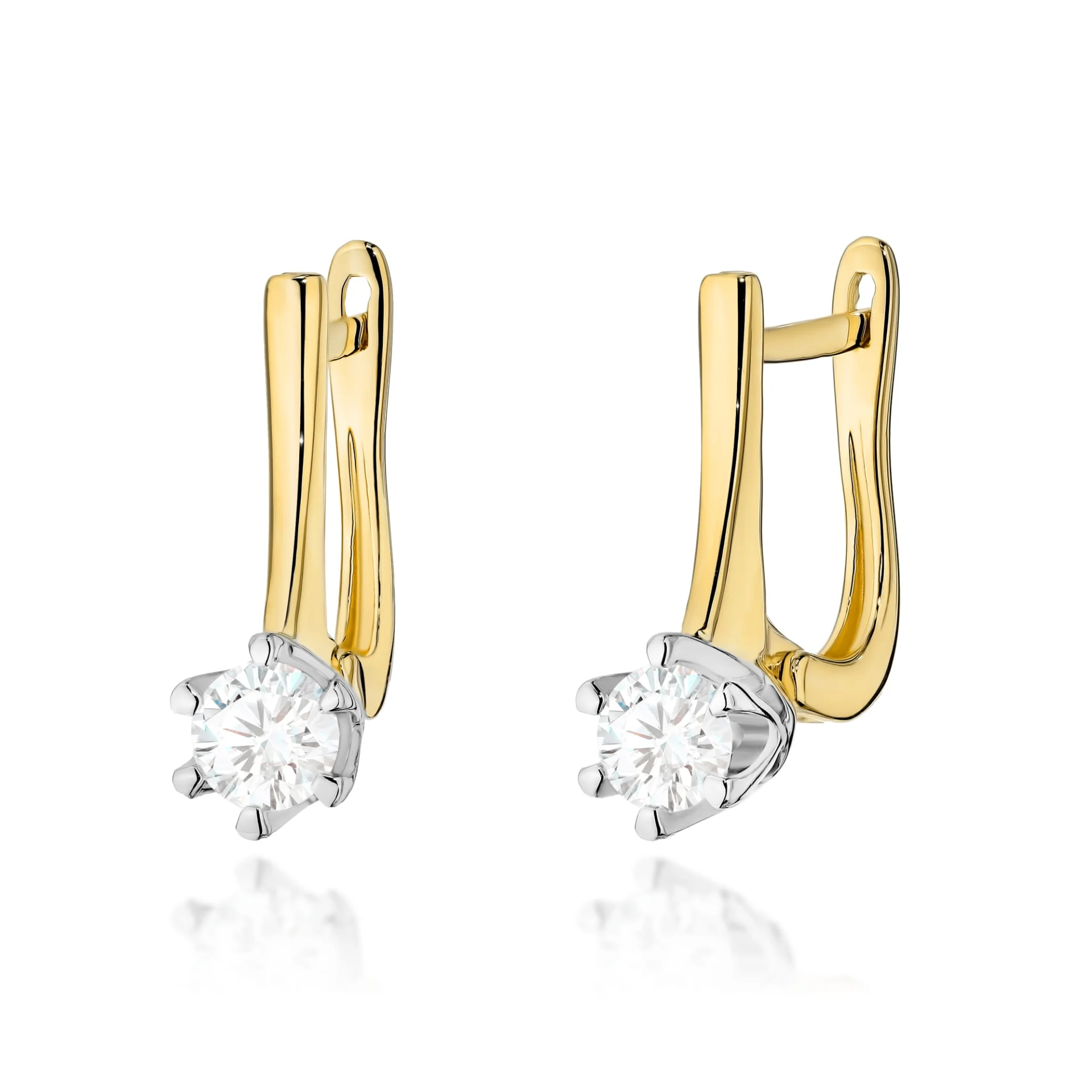 Kolczyki K0520 - Złoto Żółte, 585, Diament